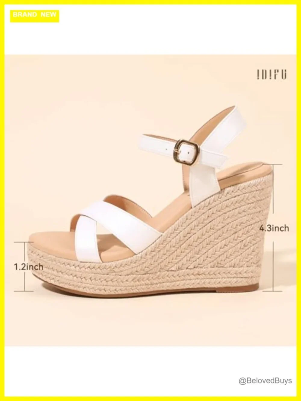 Espadrille Platform Wedge Sandals, Ankle Strap, Open Toe, Comfortable Summer